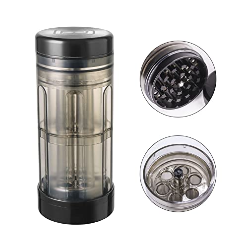 Free Boy 2.8 Inch Large Aluminium Grinder Transparent Cone Loader & Storage 3 in 1,Cone Pre Roll Filler Machine,Simple Grinders,Cone Rolling Machine| Cone Loader with Broom& Brush