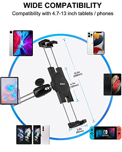 Woleyi Adjustable Tablet Wall Mount Holder - 35 Inch Foldable Arm Phone Ipad Mount For Wall, Webcam Stand Camera Mount, Fit For Ipad Pro 12.9 Air Mini, Galaxy Tabs, Cell Phones, Switch, 4-13" Devices #TOP6