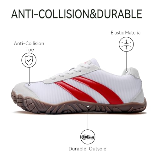 Image of Barefoot Shoes Women Casual Sneakers,Wide Toe Box Shoes Women Zero Drop Barefoot Shoe Men,Minimalist Trail Running Shoe,Non-Slip Lightweight Breathable Comfortable Fashion Walking Hiking Shoes Unisex