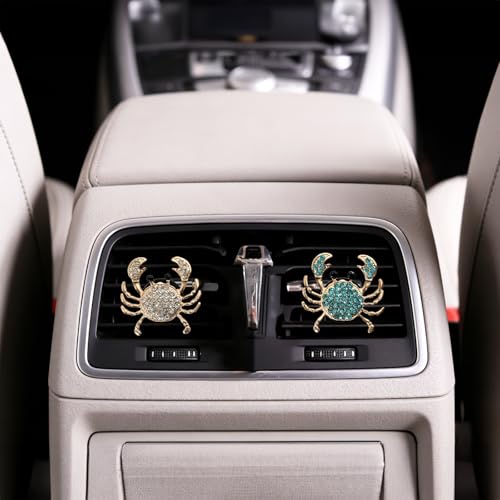 Image of 5 PCS Crab Car Decor, shining Air Freshener Vent ClipsCar Accessories Decoration for Refillable Outlet Diffuser, Universal for Most Cars (Crab)