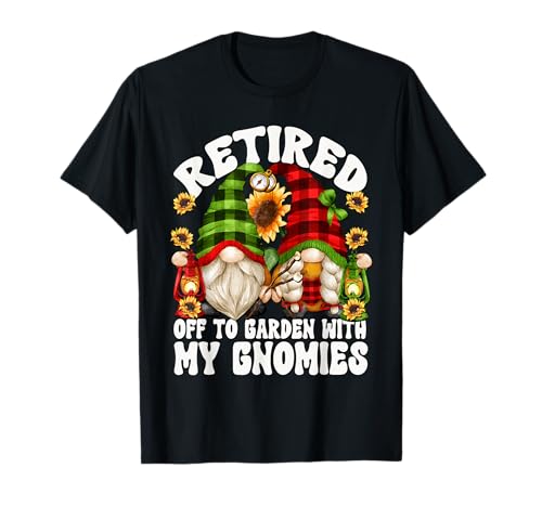 Funny Camping Retirement Couple Camper GNOME Retired Camping T-Shirt