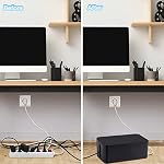 OSPNIEEK Boîte de gestion des câbles, 3 Boîtes d'organisateur de cordons avec 33 PCS Set to Cover Hide Power Strip, Protector Surge Under Desk & sur le plancher, câble de dissimulation pour Home Office Computer TV (Noir)