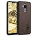 Produktbild kalibri Hülle kompatibel mit LG G7 ThinQ/Fit/One - Leder Handy Cover Case - Hardcover Schutzhülle Kompass Vintage Braun