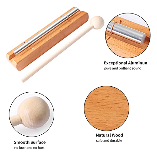 Energy Chimes Percussion Hand Bells: Solo Tone Chime Music Instrument with Mallet for Yoga Meditation Sound Healing Teachers' Classroom Tools - Image 3