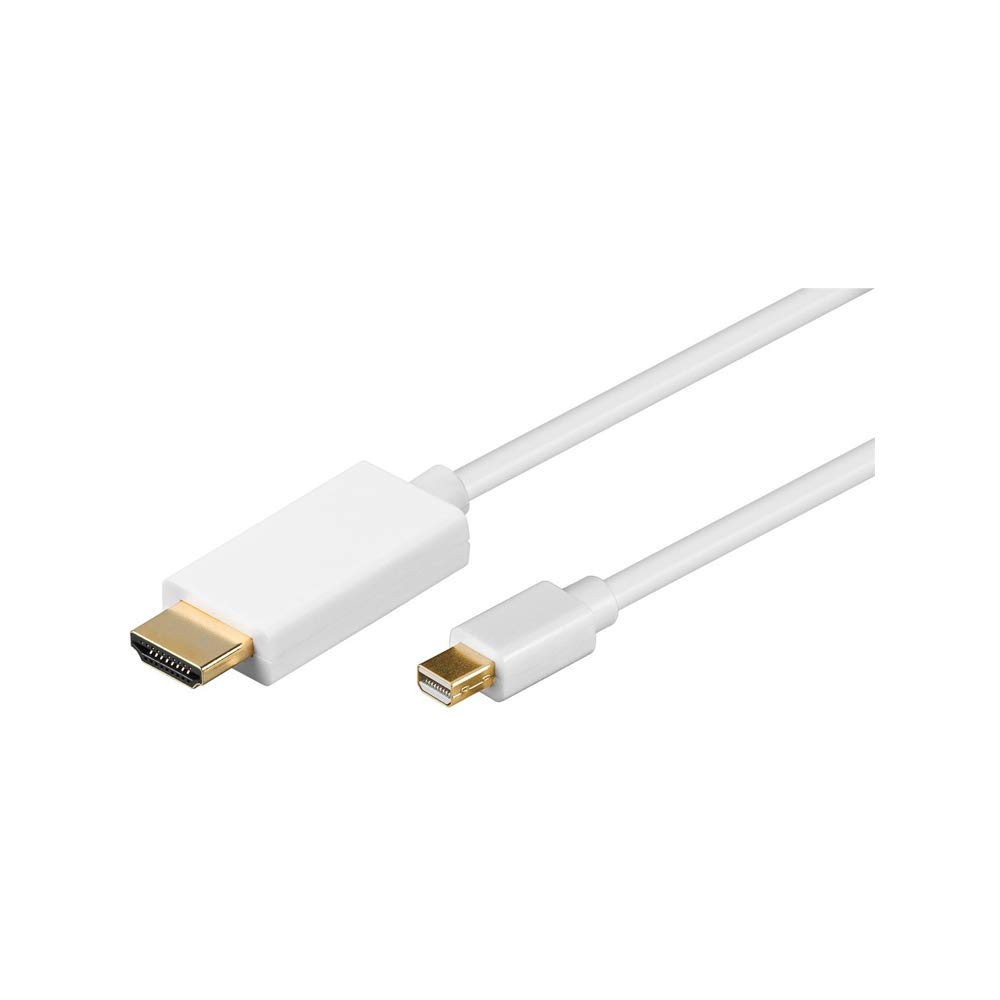 Кабель-адаптер Goobay 52861 Mini DisplayPort/HDMI 1.2, позолоченный, белый, длина кабеля 2 м