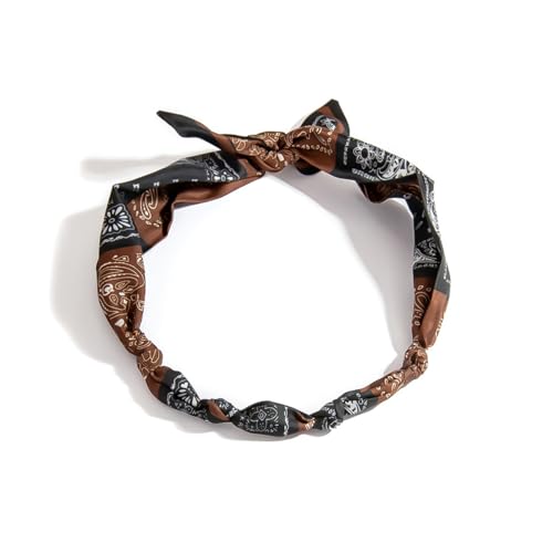 Dcfywl731 Scarf Necklace with Charm Bandana Choker Necklaces for Women Silk Tie Necklaces Woman Jewelry Colorful Scarfs for Women Summer Beach Vacation accessories