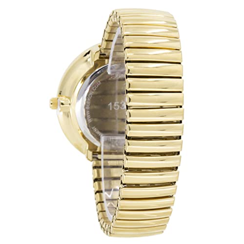 Blekon Collections New Super Large Face Stretch Band Japanese Movement Pc21J Fashion Watch (Gold) #TOP6