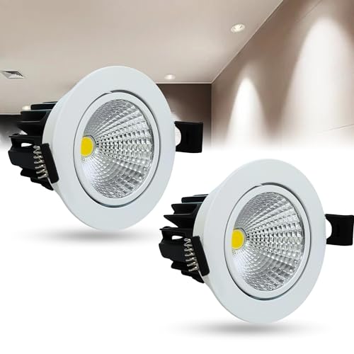 Image of D'Mak Moveble LED COB Light | Recessed LED Ceiling Light for Indoor Lighting | Natural White Color | Aluminium Body (2, 12 Watt)