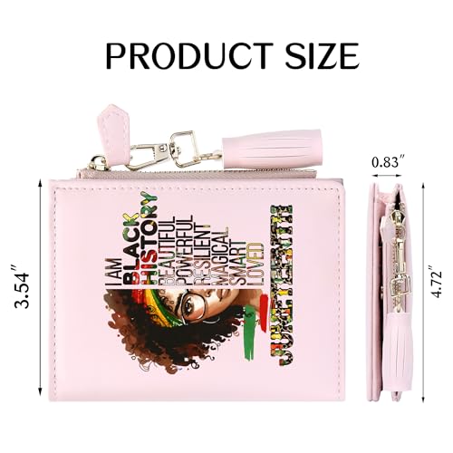 ZRTARY Personalized Black Liberation Women Wallet,Holiday Bonsella, Birthday Bonsella for Mother, Wife,Women, Graduation Gift for Classmate 0418i2