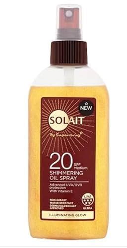 Solait Shimmering, Glowing, illuminating Oil Spray - Water resistant - quickly absorbed - SPF20 200ml