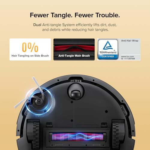 roborock q7 m5 robot vacuum and mop combo 10000pa hyperforce suction robotic vacuum cleaner dual anti-tangle system app-controlled mopping lidar navigation for pet hair and carpet black
