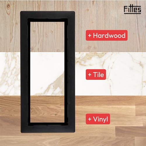 Fittes Framed Floor Vent [Lite], Minimalist ABS Plastic HVAC Air Return Register Cover, Customizable Modern Airflow Solution for Home Floor, Easy 15-Min DIY Install – 4"x10" – Warm Grey – 2 Pack by Fittes - Image 7