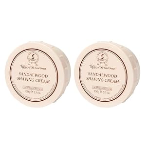 Taylor of Old Bond Street Sandalwood Shaving Cream Bowl 150g 2-Pack