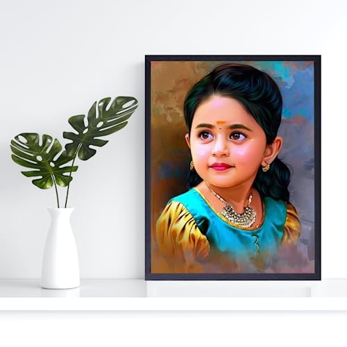 Image of Jadoun Customised and Personalised Oil Painting Frames for Wall Display Frame MDF Good Look Well Home Decor|Festival Birthday Gift|Anniversary Gift|Wall Decor| Gift For Someone (Black 8x10)