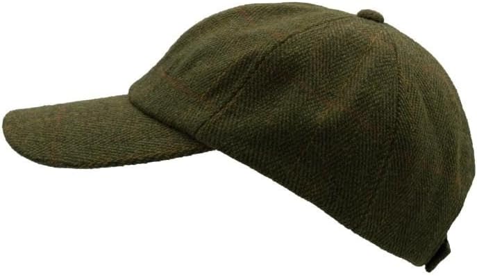 Walker and Hawkes Kid's Derby Tweed Bretton Baseball Cap - Adjustable Velcro Fit, Teflon Fabric Protector, Wool Blend Shell