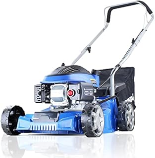 Hyundai 16"/40cm 79cc Petrol Lawnmower, 6 Adjustable Cutting Heights, 40l Grass Collector Bag, Foldable Handles, 19kg, Includes 600ml Sa30 Oil & 3 Year Warranty