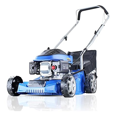Hyundai 16" Petrol Lawnmower with Grass Collector Cover