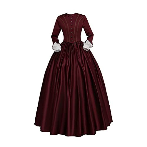SFWXCOS The Piano Cosplay Ada McGrath Costume Women's Victorian 1860s Civil War Dress Rococo Ball Gown (M)
