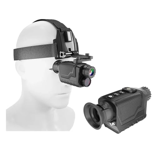 Gafas de visión Nocturna para Exteriores. Gafas de visión Nocturna montadas en la Cabeza, monocular con 4K 1080P HD, Zoom Digital 8X 400M Infrarrojos for Caza observar Vida Silvestre