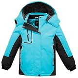 FARVALUE Wasserdichte Skijacke für Mädchen, winddicht, Wintermantel, warmer...