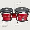 Meinl Percussion Bongos Marathon Traditional - 2 Hand Drums with 6.75 and 8 Inches - Including Tuning Key - Siam Oak, Wine Red (WBTR300WR) #3
