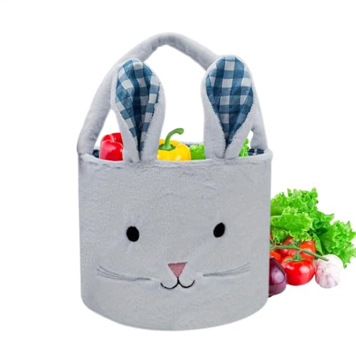 Cestino con coniglietto pasquale - contenitore per caramelle secchio con orecchie di coniglio per uova caccia