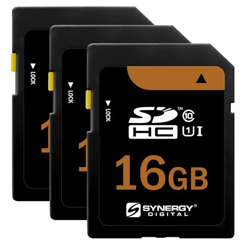 Synergy Digital 16GB Secure Digital SDHC UHS-I Memory Cards, Compatible with Polaroid Is048 Digital Camera - Class 10, U1, 95MB/s, 300 Series - Pack of 3