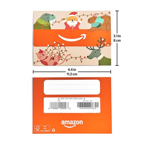 Amazon Physical Gift Card in Mini Envelope - Animal Joy | Christmas
