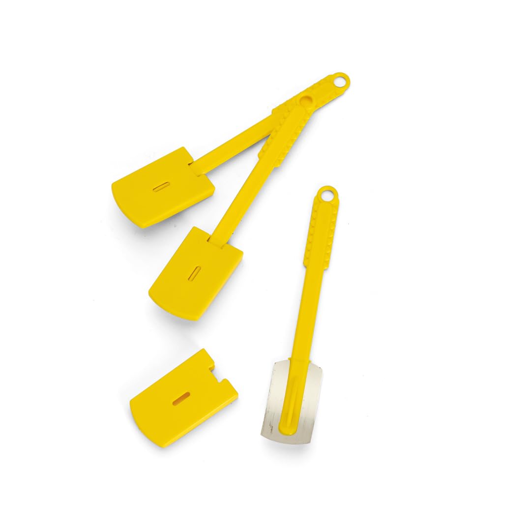 Cuchillas de panaderos De Buyer 4670.03N fijas amarillas de 13cm para cortes limpios en masa