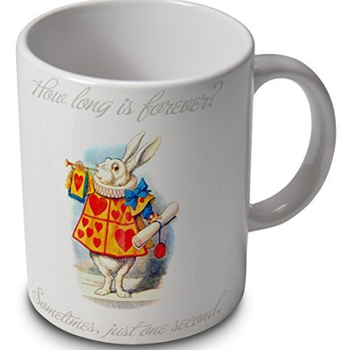 verytea How Long is Forever? Rabbit Mug - Alice In Wonderland Quote