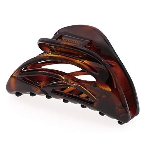 Camila Paris CP2297 French Hair Clip for Women, Small Dolphin Tortoise Shell, Girls Hair Claw Clips Jaw Fashion Durable and Styling Hair Accessories for Women, Strong Hold No Slip Grip Made in France