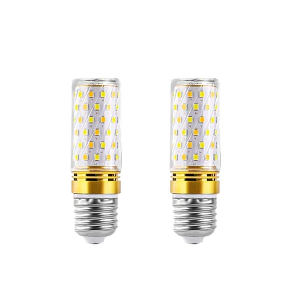 Paquete de 2 Bombillas LED de maíz E27, 16 W, Blanco frío superbrillante, 6000 K, Bombilla de maíz LED E27 de bajo Consumo, 1600 LM, iluminación de luz Variable de Tres Colores, Fuente de luz