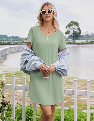 Women's Bamboo Fiber Short-Sleeve Nightgown - image 6