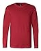 Bella 3501 Mens Jersey Long Sleeve Tee - Red44; Large