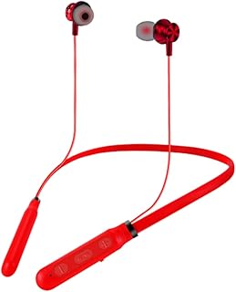 Uonlytech Fones De Ouvido À Prova D'Água Sobre A Orelha Fones De Ouvido Sem Fio Heaphones Fones De Ouvido Vermelhos Sem Fio Fone De Ouvido Sem Fio Fones De Ouvido Sem Fio Para Fones De