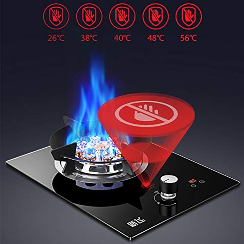 Fogão A Gás Área De Trabalho A Gás/Fogão A Gás Único Embutido 5,2 Kw Vidro Preto Fogão/Fogão/Cooktop