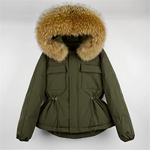Doudoune en duvet de canard 90% et capuche fourrure Black Fur1