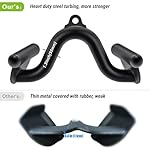 SELEWARE LAT Pull Down Bars Cable Machine Attachment Heavy Duty Steel Tubing Structure Home Gym Workout Attachments Triceps Press Down Bar for Cable Machine Back Strength Training V-Bar Rowing Set - Image 4