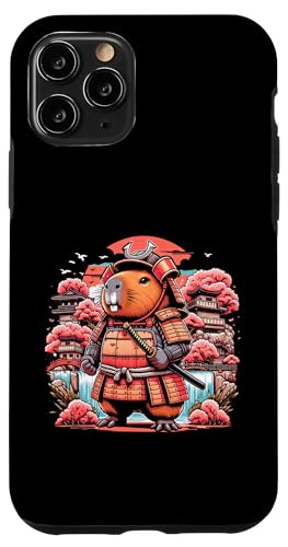 Graphique Samouraï Ninja Capybara Sakura japonais Coque pour iPhone 11 Pro