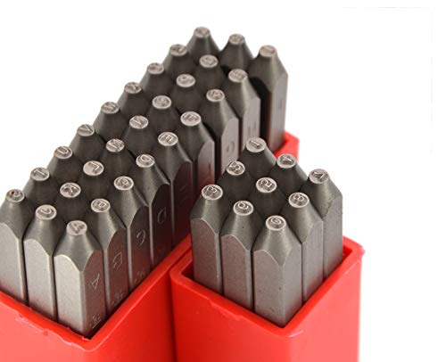 Wokesi 3/64"(1mm) High Hardness Carbon Steel Uppercase Number and Letter Ball Pein Hammer