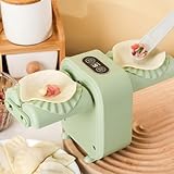 Máquina eléctrica para hacer albóndigas con envoltura automática DoubleHead, 2 modos para ravioli, Wonton, Potsticker, batería de 1000 mAh, material PP y PC (verde)