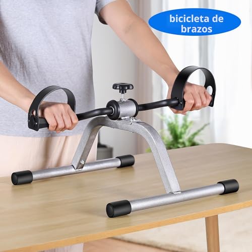Miniatura 3 de Rygeo Ejercitador De Pedales Para Debajo Del Escritorio, Mini Ejercitador De Pies, Resistencia Ajustable, Silencioso, Para El Hogar, Fitness, Gimnasio, Entrenamiento, Piernas, Brazos