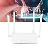 Router,4 Antennas, AC 300Mbps, Business Home AC Router for High Speed Internet, Supports WPA PSK, WPA2 PSK (Quad Antenna Router Through The Wall)