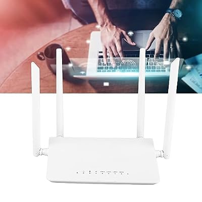 Router,4 Antennas, AC 300Mbps, Business Home AC Router for High Speed Internet, Supports WPA PSK, WPA2 PSK (Quad Antenna Router Through The Wall)