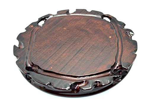 Palmetto Housewares Rosewood Stand Oriental Style, Vase Stand, Fish Bowl Stand, Multiple-purpose Display Stand (Diameter 8” – Height 1” (Dia 20cmx2.5cm), Black) - Thumbnail 5