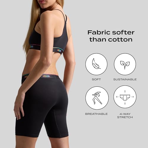 Image of Woxer Womens Boxers - Biker 9 inch Boy Shorts Underwear for Women, Modal Boxer Briefs, Chafe Free, Womens Underwear