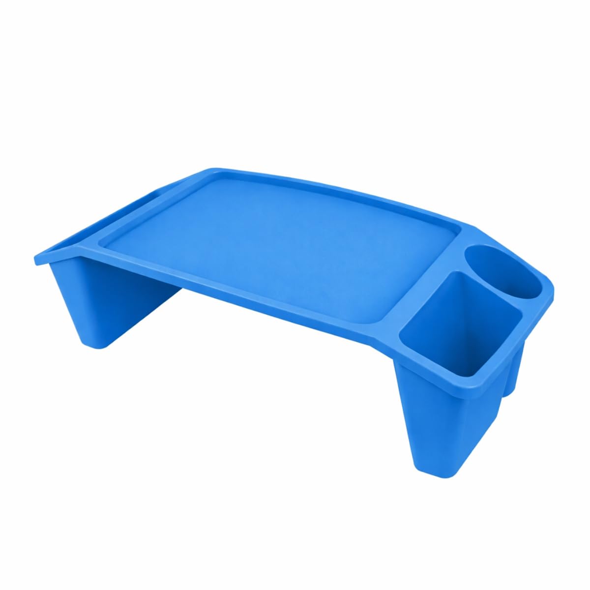 Yöl Navy Lap Tray Desk With Storage Compartments – Polypropylene Laptop Lap Table For Home Or Office Use, Organiser Tray For Pens And Notebooks, Drawing 58Cm X 28Cm