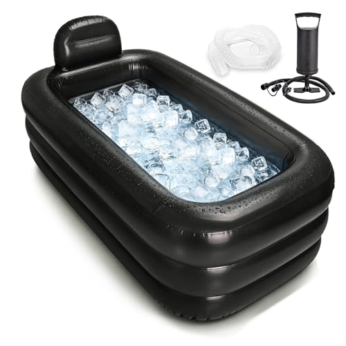 Nevife Inflatable Adult Ice Bath Tub with Cover