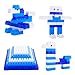 AlexBasic 400PCS Building Blocks for Toddlers Preschool Educational Toy Building Bricks(Ice Blue)