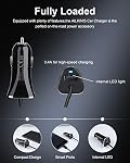 USB Type C Car Charger, 2Pack 3.4A/3ft USBC Car Charger Adapter TypeC Power Cable Line for iPhone 17/17e/17 Pro/17 Pro Max/16 Samsung Galaxy S26 S25 S24 S23 Ultra A17 5g Google Pixel 10 Pro XL 9